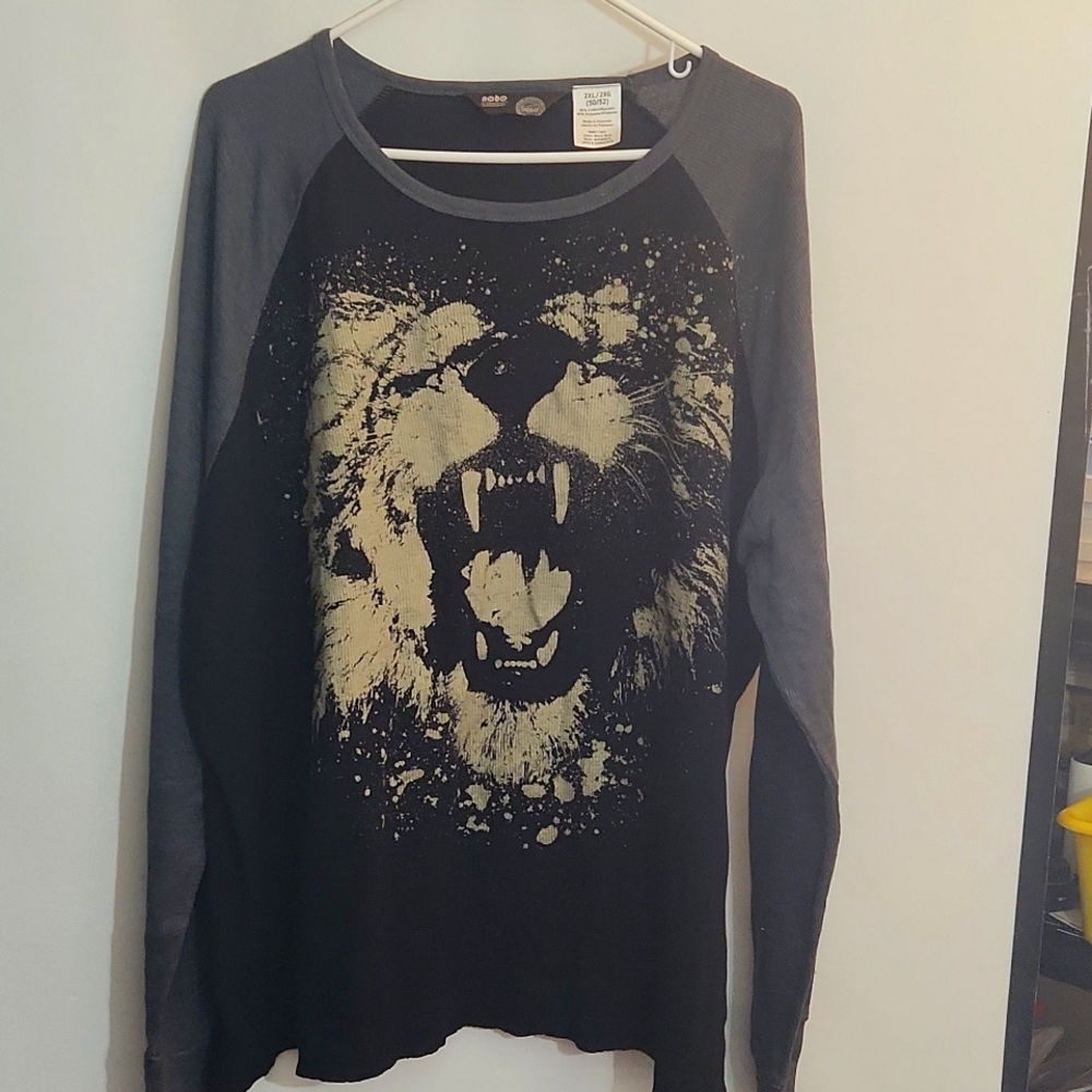 No Boundaries 2XL long sleeve Black W/Gray Sleeves